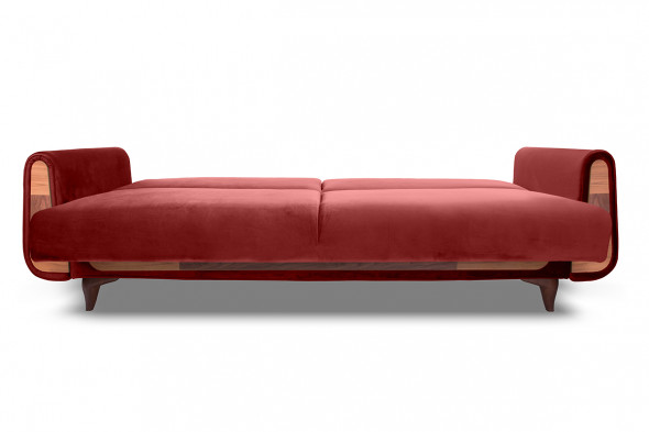 Sofa GUSTAVO bordowa rozkładana