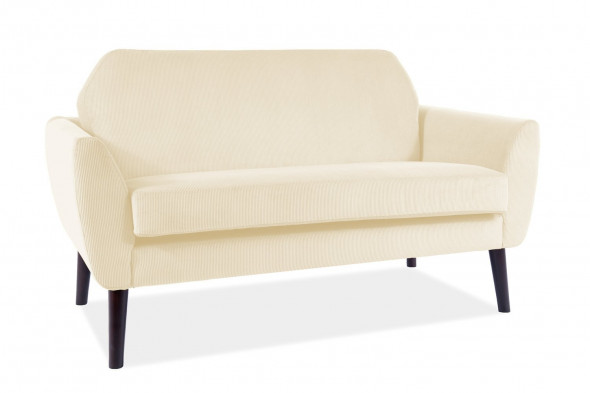 Sofa MENA SZTRUKS kremowa dwuosobowa