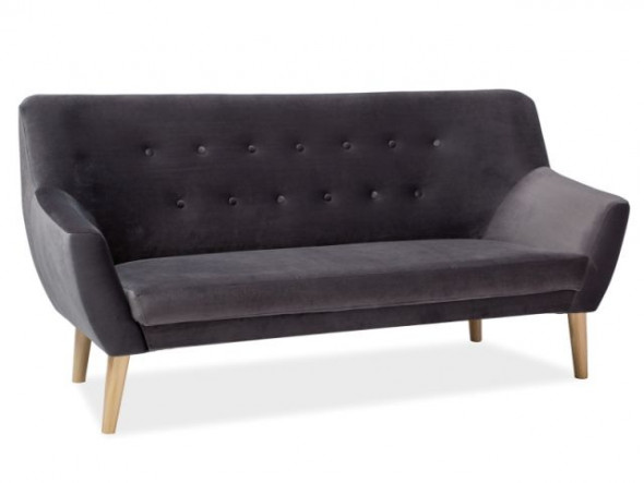 Sofa NORDIC 3 VELVET szara
