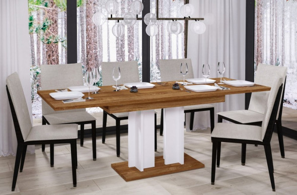 Stół AURORA 130(170)x80 dąb stirling rozkładany