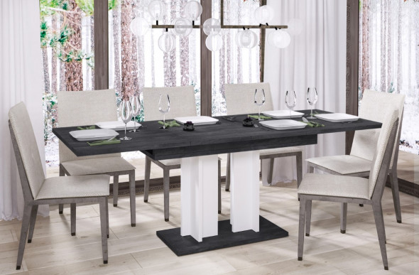 Stół AURORA 130(210)x80 beton ciemny rozkładany