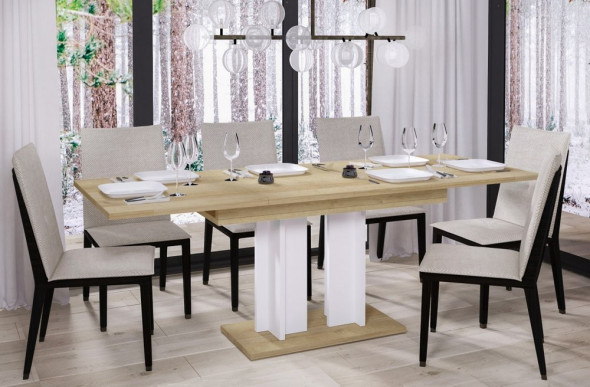 Stół AURORA 130(210)x80 dąb riviera rozkładany