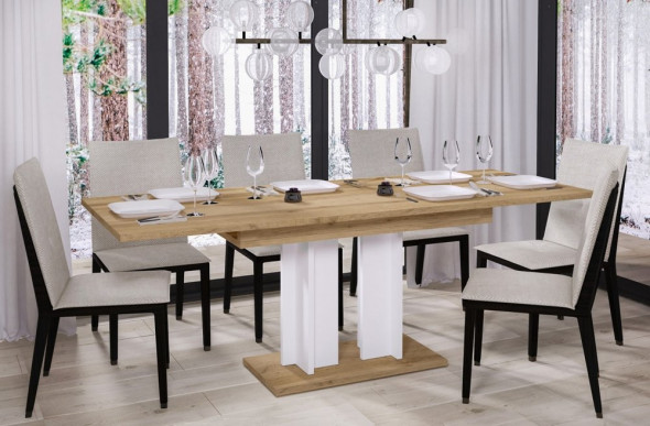 Stół AURORA 130(210)x80 dąb wotan rozkładany