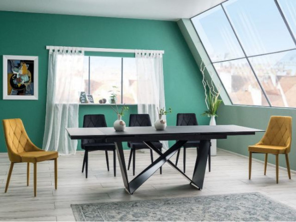 Stół CAVALLI 160(240)X90 czarny mat