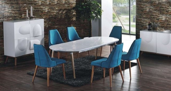 Stół HELENA 160(200)x90 biały/jesion rozkładany