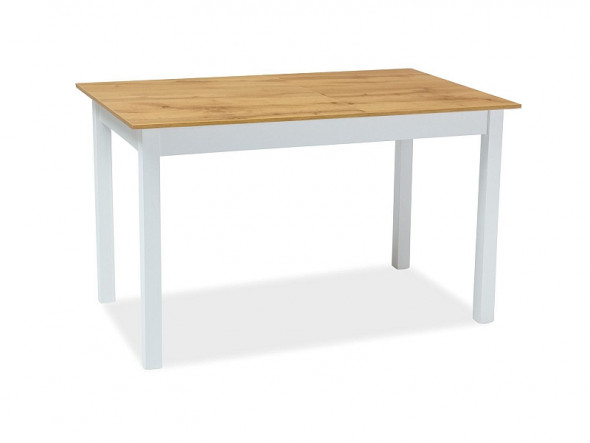 Stół HORACY 125(170)x75 dąb wotan/biały mat rozkładany