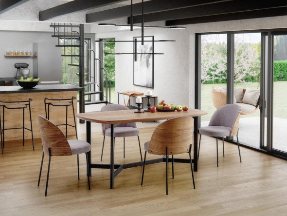 Stół NORTON 160x90 orzech okleina naturalna