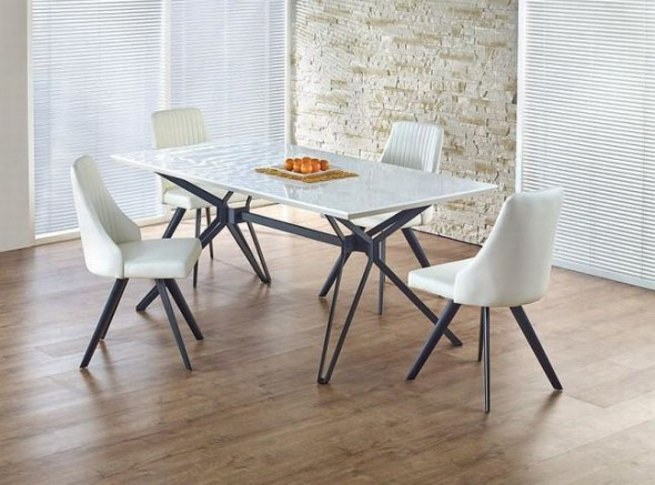 Stół PASCAL 160x90 biały/czarny