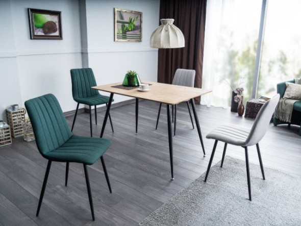 Stół REMUS 120x80 dąb/czarny