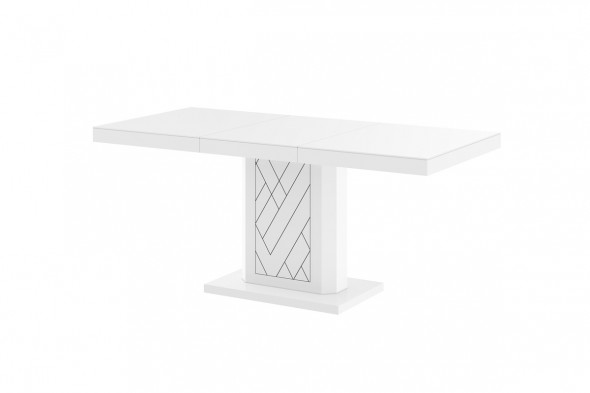 Stół RIVIA 120(168)x80 biały połysk rozkładany