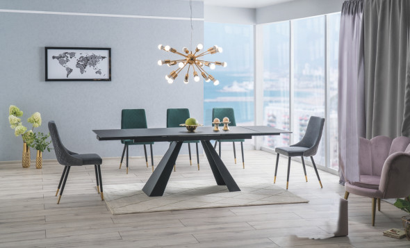 Stół rozkładany SALVADORE 160(240)x90 czarny mat