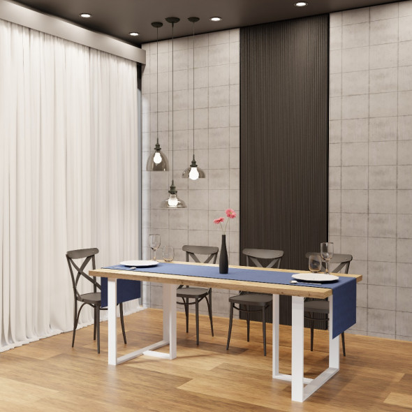 Stół SAMI 180x90 dąb/biały