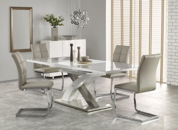 Stół SANDOR 2 160(220)x90 szary/biały rozkładany