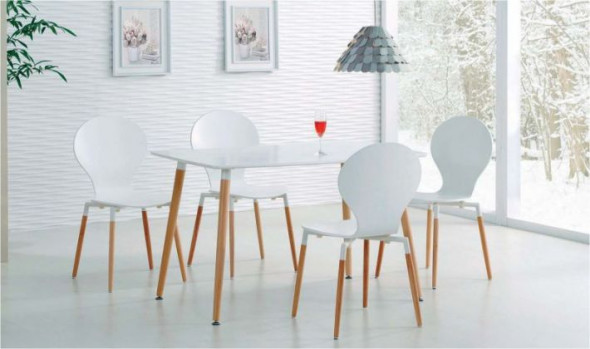 Stół SOCRATES 120x80 biały/buk