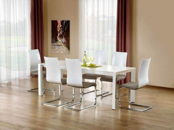 Stół STANFORD XL 130(250)x80 biały rozkładany