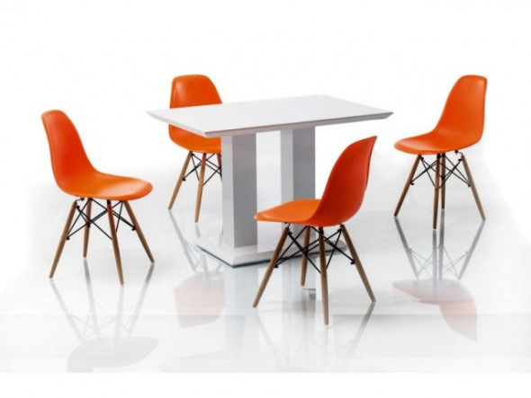 Stół TOWER 110x75 biały połysk