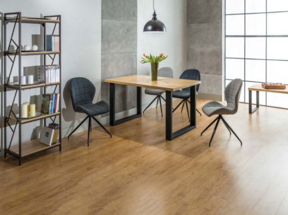 Stół UMBERTO 180x90 dąb lite drewno/czarny