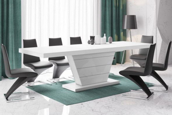 Stół VEGA MAT 160(256)x89 biały rozkładany