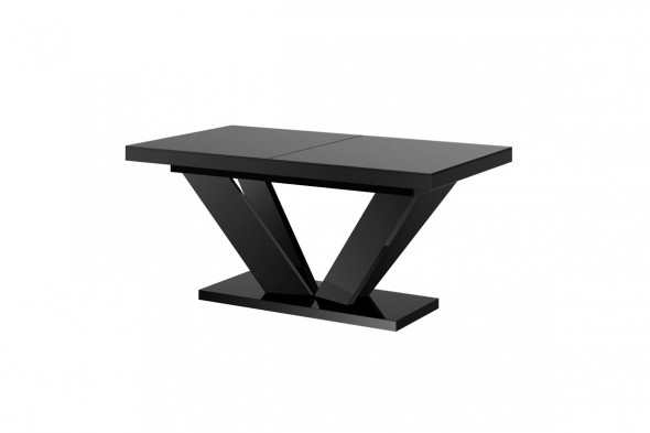 Stół VIVA 2 160(256)x89 czarny połysk rozkładany