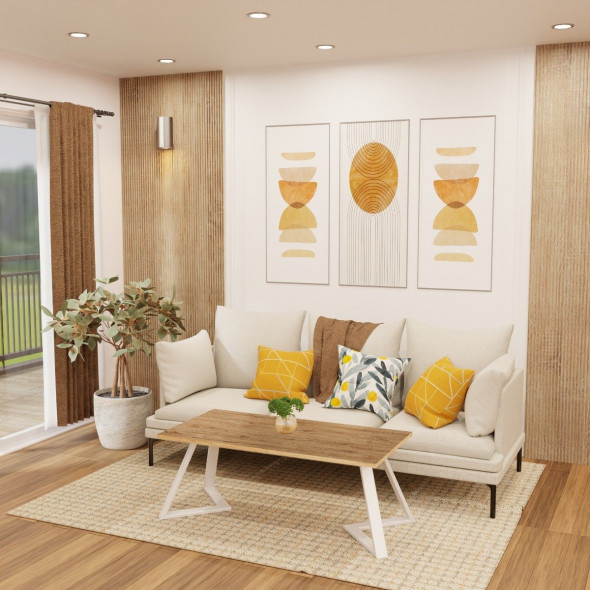 Stolik kawowy AZCO 120x60 dąb/biały