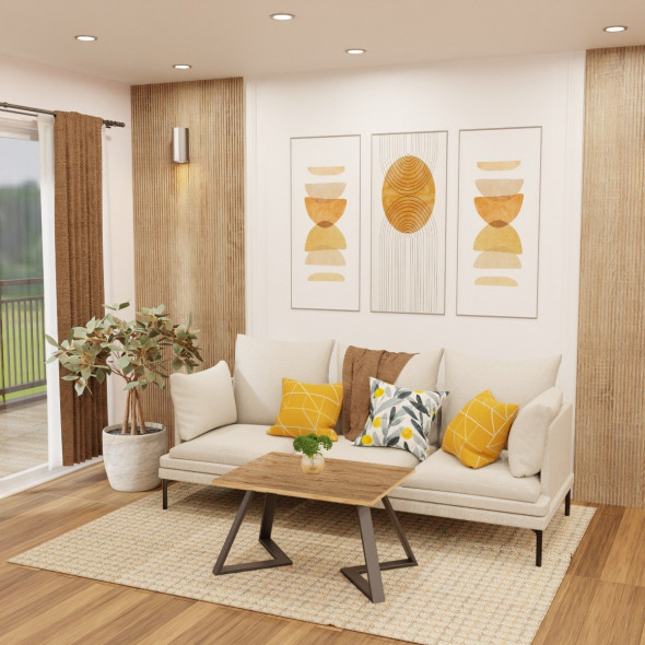 Stolik kawowy AZCO 80x60 dąb/czarny