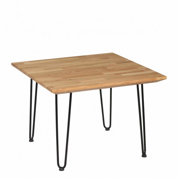 Stolik kawowy IRON OAK 40 70x70xh49 dąb/czarny