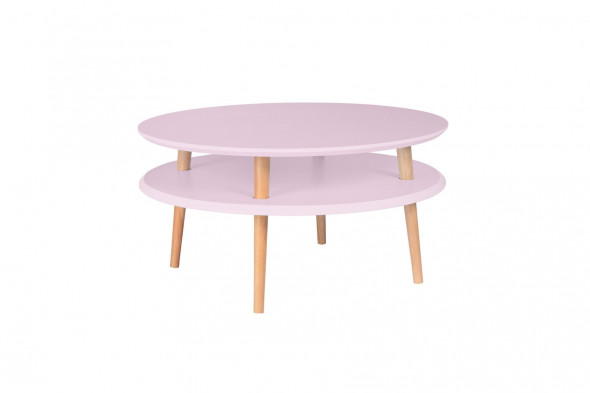 Stolik kawowy UFO Low 70x70 różowy