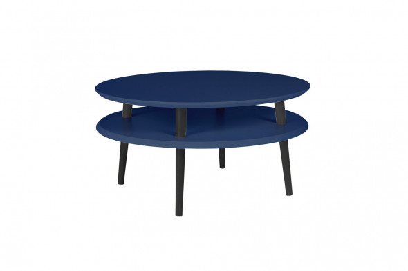Stolik kawowy UFO Low granatowy czarne nogi