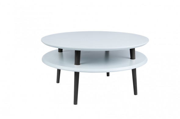 Stolik kawowy UFO Low jasnoszary czarne nogi