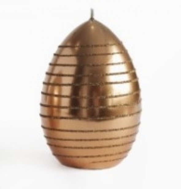 Świeca ANDALO LUSTRO jajko małe 5x9cm    miedziana
