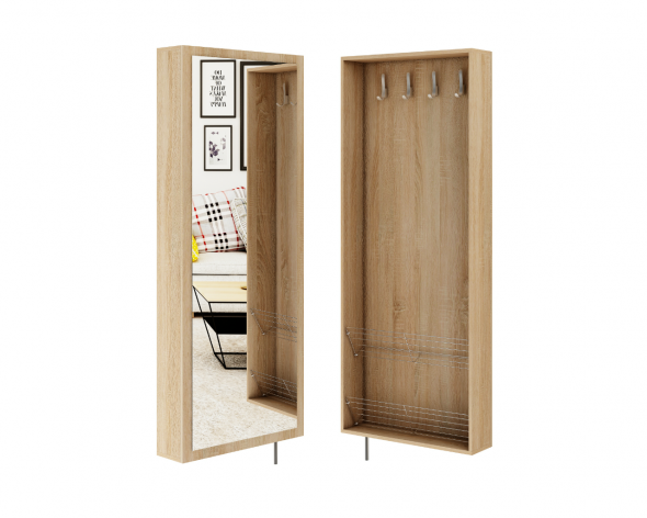 Szafa do przedpokoju obrotowa WRAP dąb sonoma
