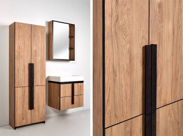 Szafa łazienkowa LENS K2.BD 60 hikora