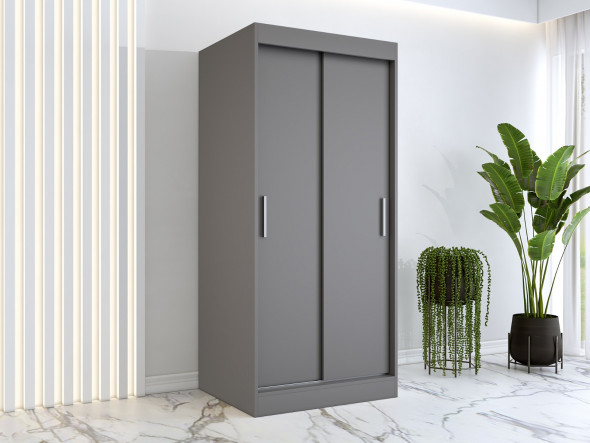 Szafa przesuwna MODUO COMFORT 90 antracyt gładka