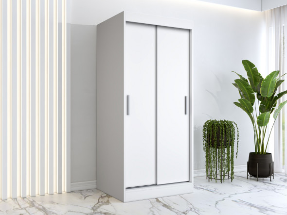 Szafa przesuwna MODUO COMFORT 90 biała mat gładka