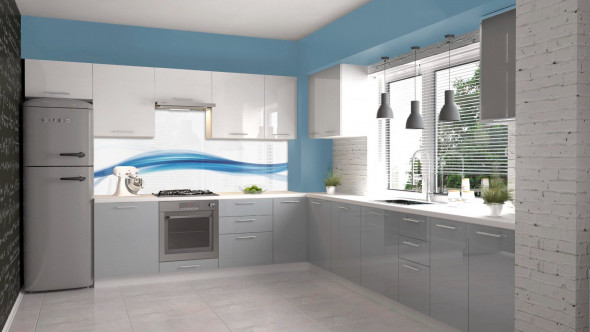 Szafka kuchenna wisząca z ociekaczem 80 VENTO GC-80/72 jasnoszary połysk