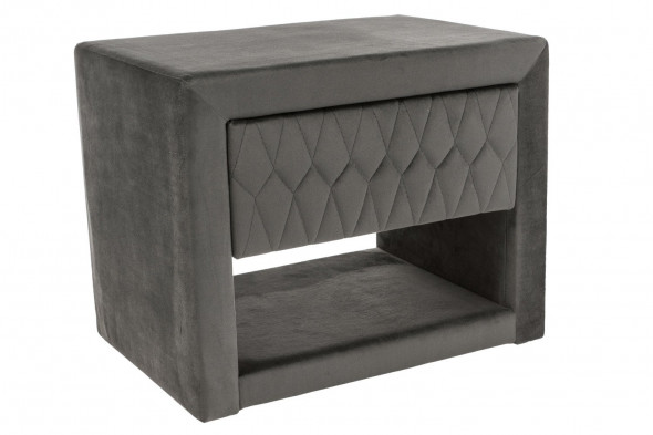 Szafka nocna AZURRO VELVET szara