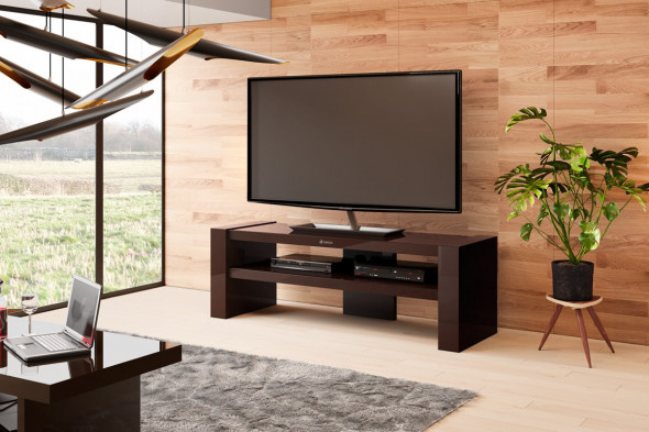 Szafka rtv DAVOS 2 brązowa połysk