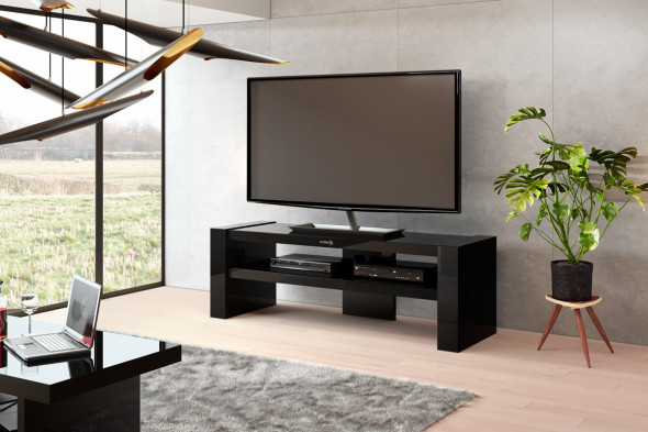 Szafka rtv DAVOS 2 czarna połysk