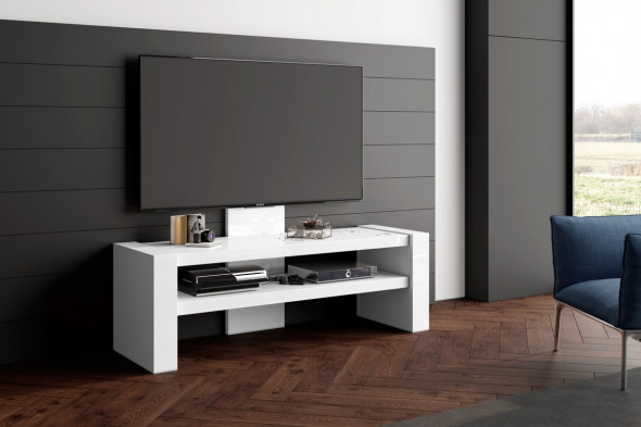 Szafka RTV DAVOS biała połysk