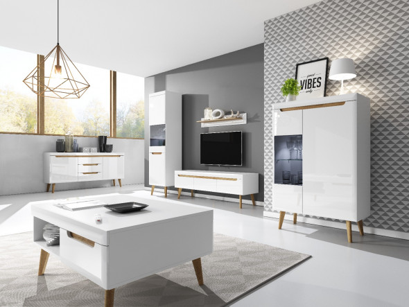 Szafka RTV EBBI 107 biały połysk