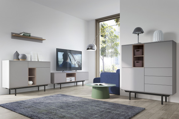 Szafka RTV NAROK 150 szary/jackson hickory