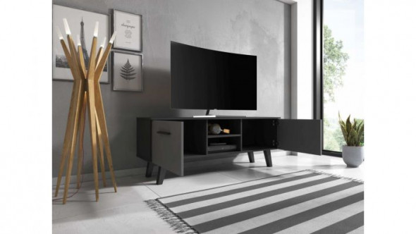 Szafka RTV Nord 140 czarna/szara