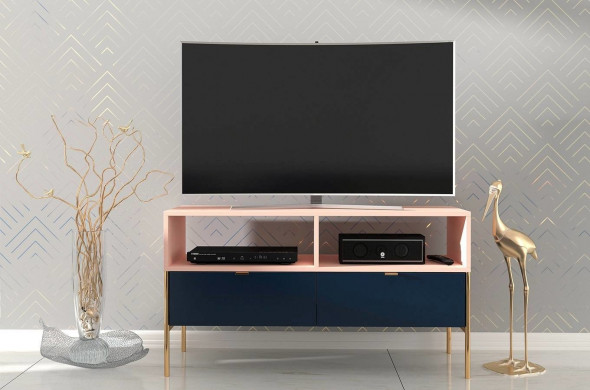 Szafka RTV POLKA granatowa/różowa