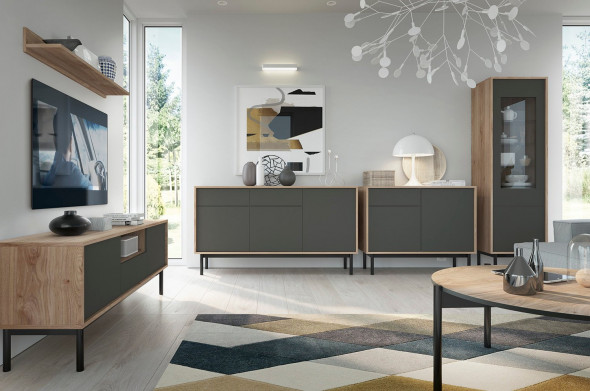 Szafka RTV VICOVARO 154 jackson hickory/grafit