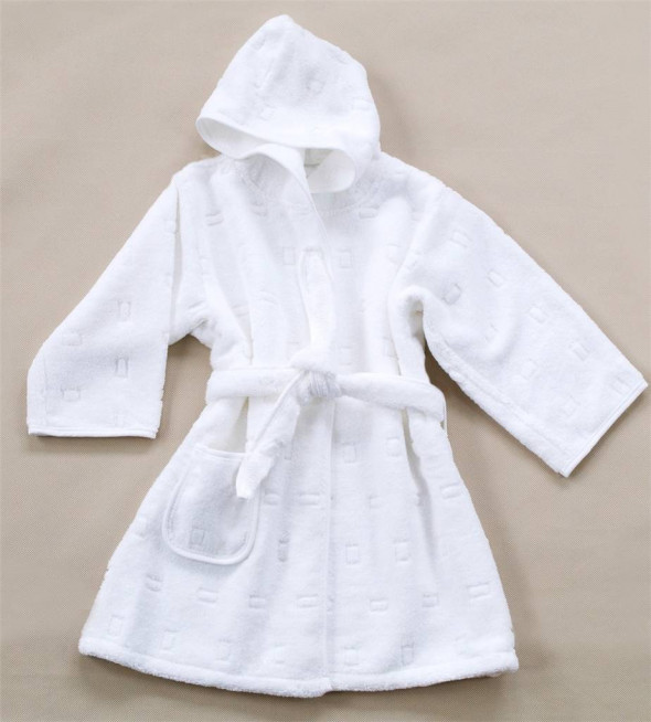 Szlafrok dziecięcy z kapturem 12 lat biały