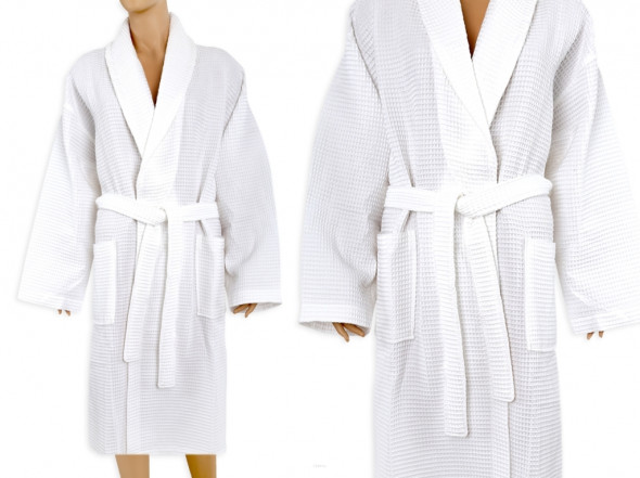 Szlafrok Greno Gofrowany biały XL