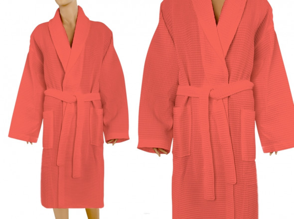 Szlafrok Greno Gofrowany koral M