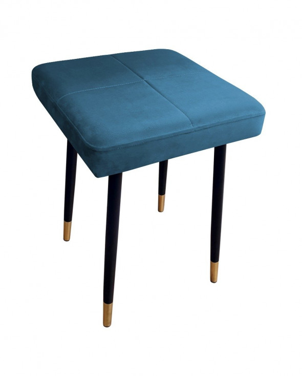 Taboret SQUARE 2 MG VELVET ciemno niebieski