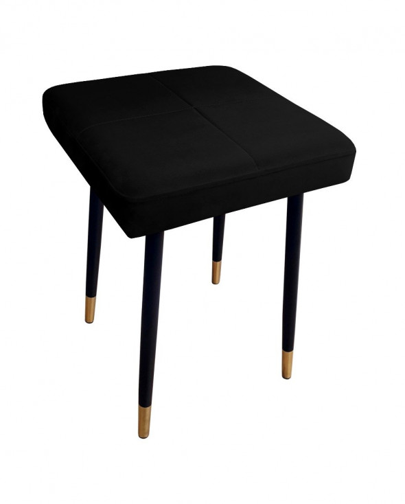 Taboret SQUARE 2 MG VELVET czarny