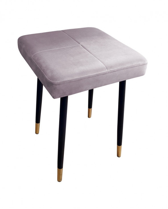 Taboret SQUARE 2 MG VELVET jasno różowy